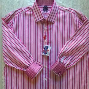 English Laundry Stripe Dress Shirt Size 17.5